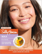 Sally Hansen Microwavable Wax Starter Kit for Body Legs, Underarms & Bikini | Removes Hair from Root – Vegan & Dermatologist Tested