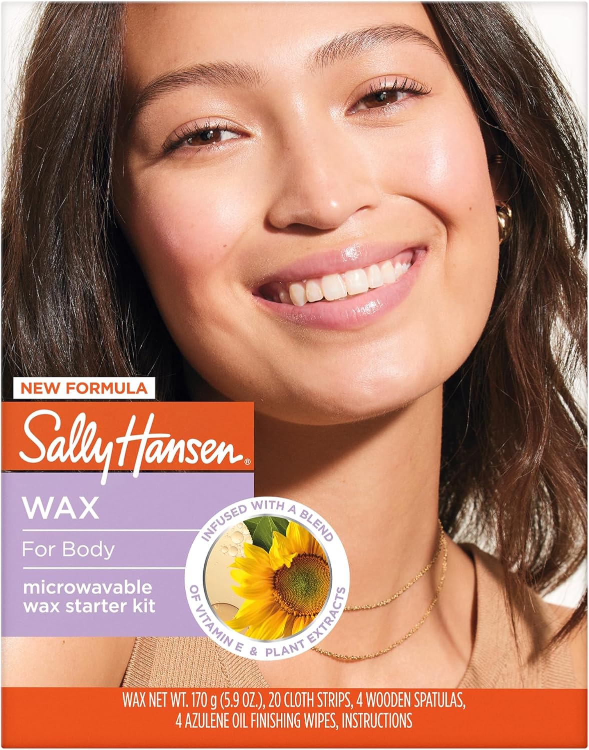 Sally Hansen Microwavable Wax Starter Kit for Body Legs, Underarms & Bikini | Removes Hair from Root – Vegan & Dermatologist Tested