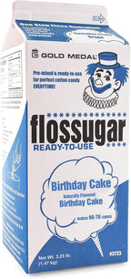 Snappy Gold Medal Birthday Cake Candy Floss Sugar, 52 Oz - 1/2 Gallon, Package May Vary