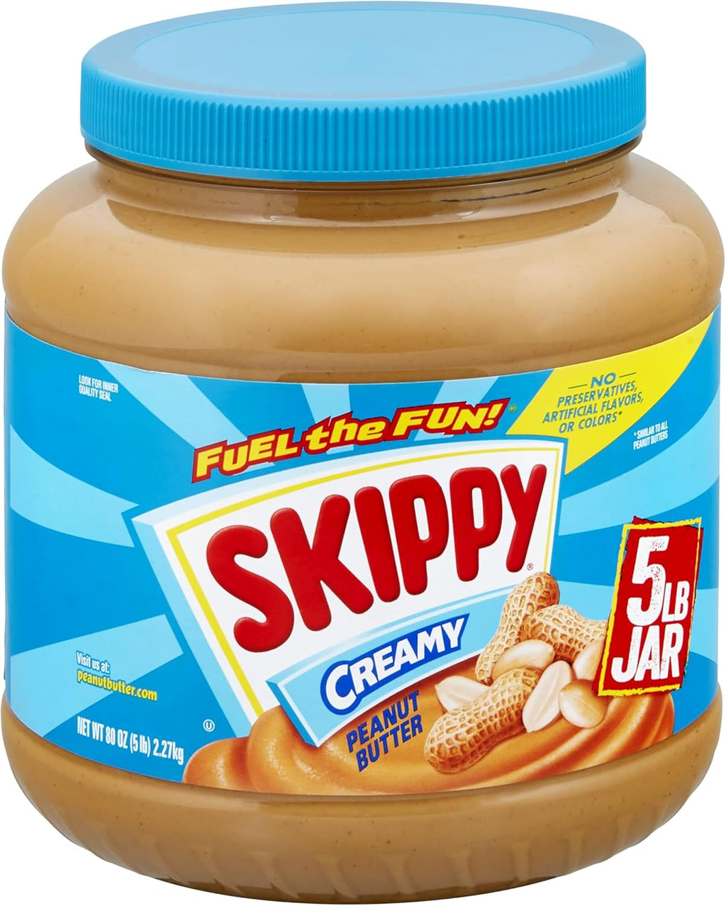 SKIPPY Peanut Butter, Creamy, 7 g protein per serving, 80 oz.