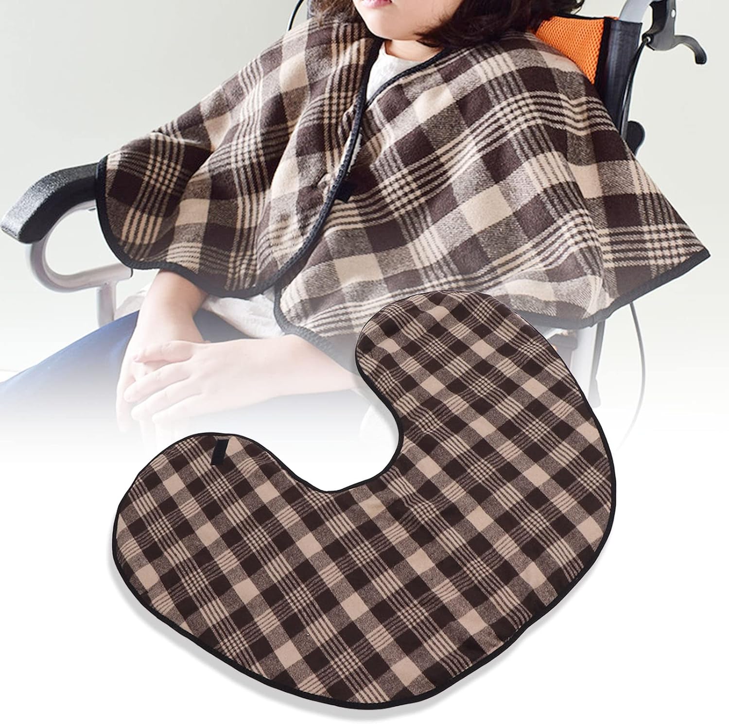 Wheelchair Warmer Cover Blanket,Wheelchair Shawl Blanket - Thickened Lint Keep Warm Shoulder Blanket for Winter Use - Elderly Wheelchair Care Shawl - Stay Cozy & Comfortable