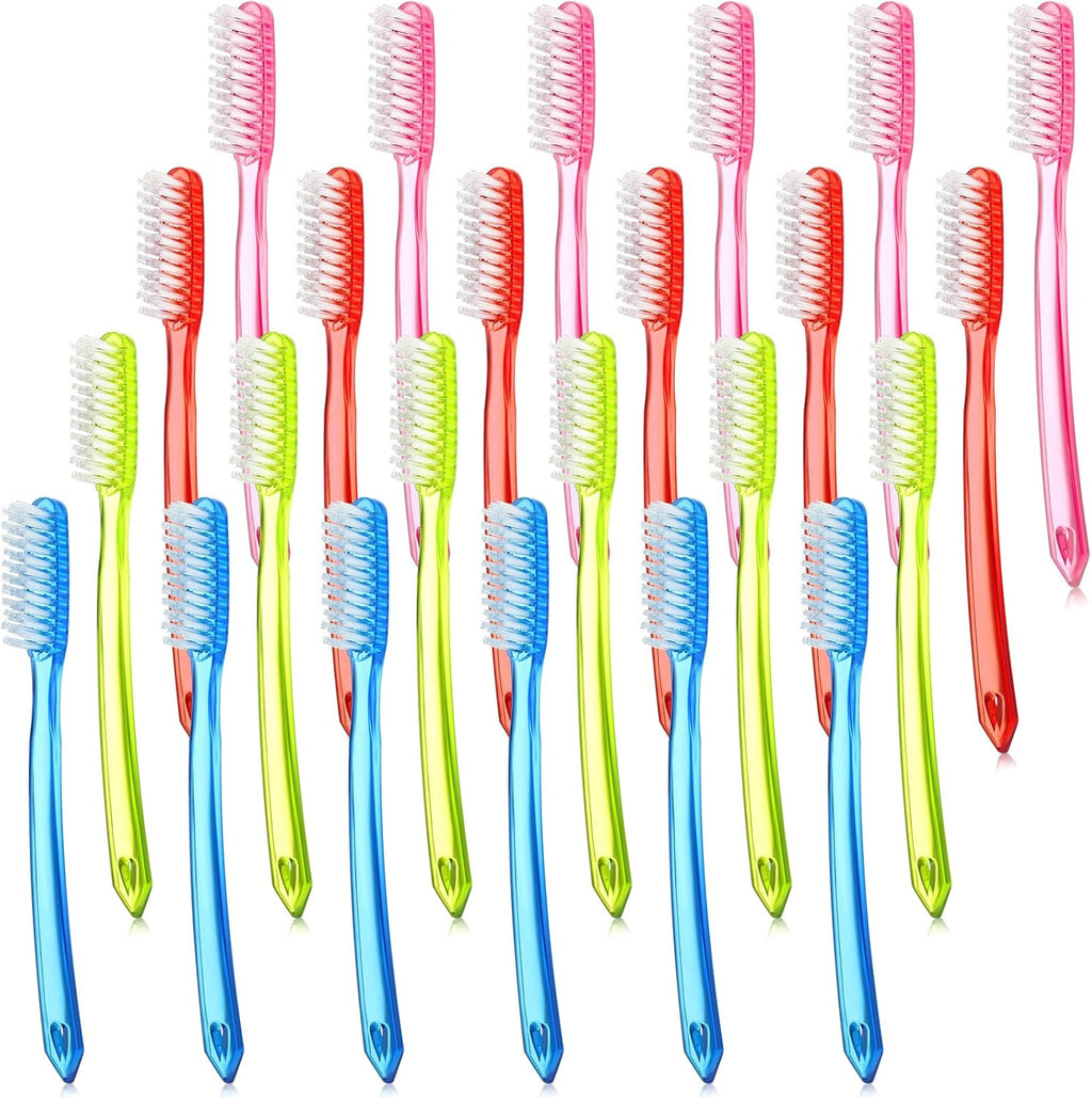 Zopeal Extra Hard and Firm Toothbrush for Adults Bulk Huge Large Long Head Bristle Full Head Manual Toothbrush for Whitening Cleaning(24 Pieces)