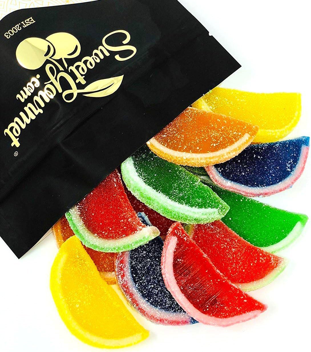SweetGourmet Assorted Fruit Slices | Candy Fruit Jelly | Vegan, Gluten Free | 13oz