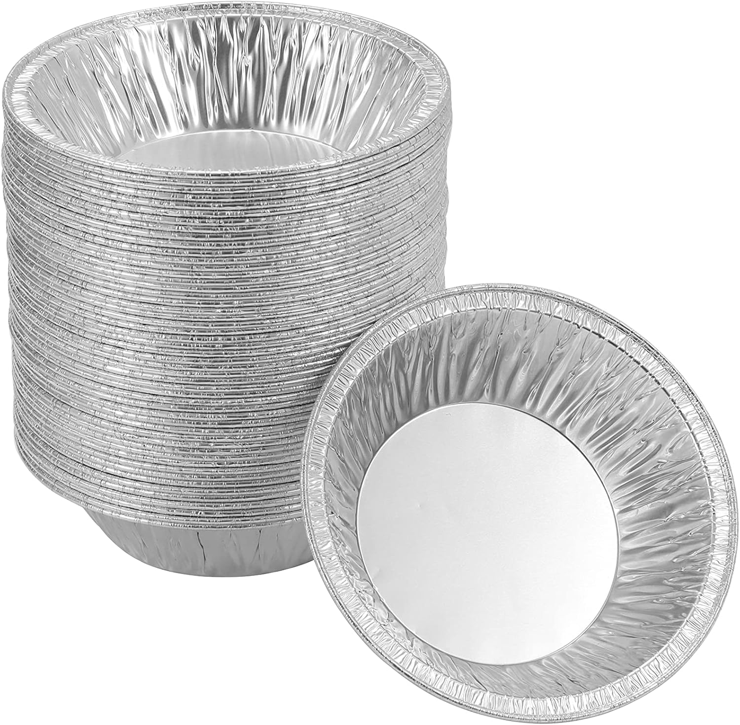 (50 Pack Pie Pans 5 inch,Mini Pie Tins HEAVY-DUTY Disposable Aluminum Foil Tart,pie Pans for Baking Personal Mini Pies, Easily Stack & Store, Freeze & Reheat