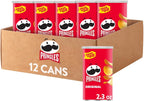Pringles Potato Crisps Chips, Lunch Snacks, Office and Kids Snacks, Grab N' Go, Original (12 Cans)