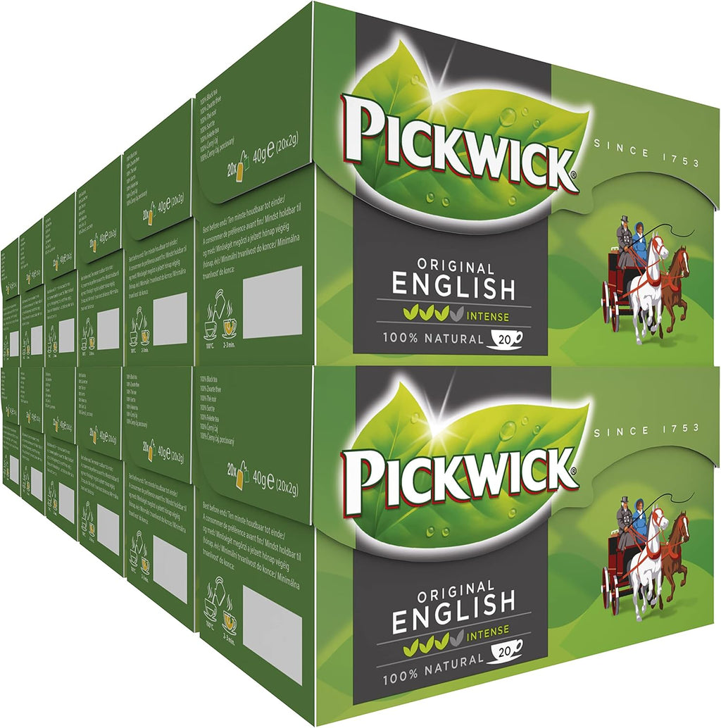 Pickwick Original English Tea Black English Tea (240 Tea Bags, 100% Natural, UTZ Certified), 12 x 20 Bags