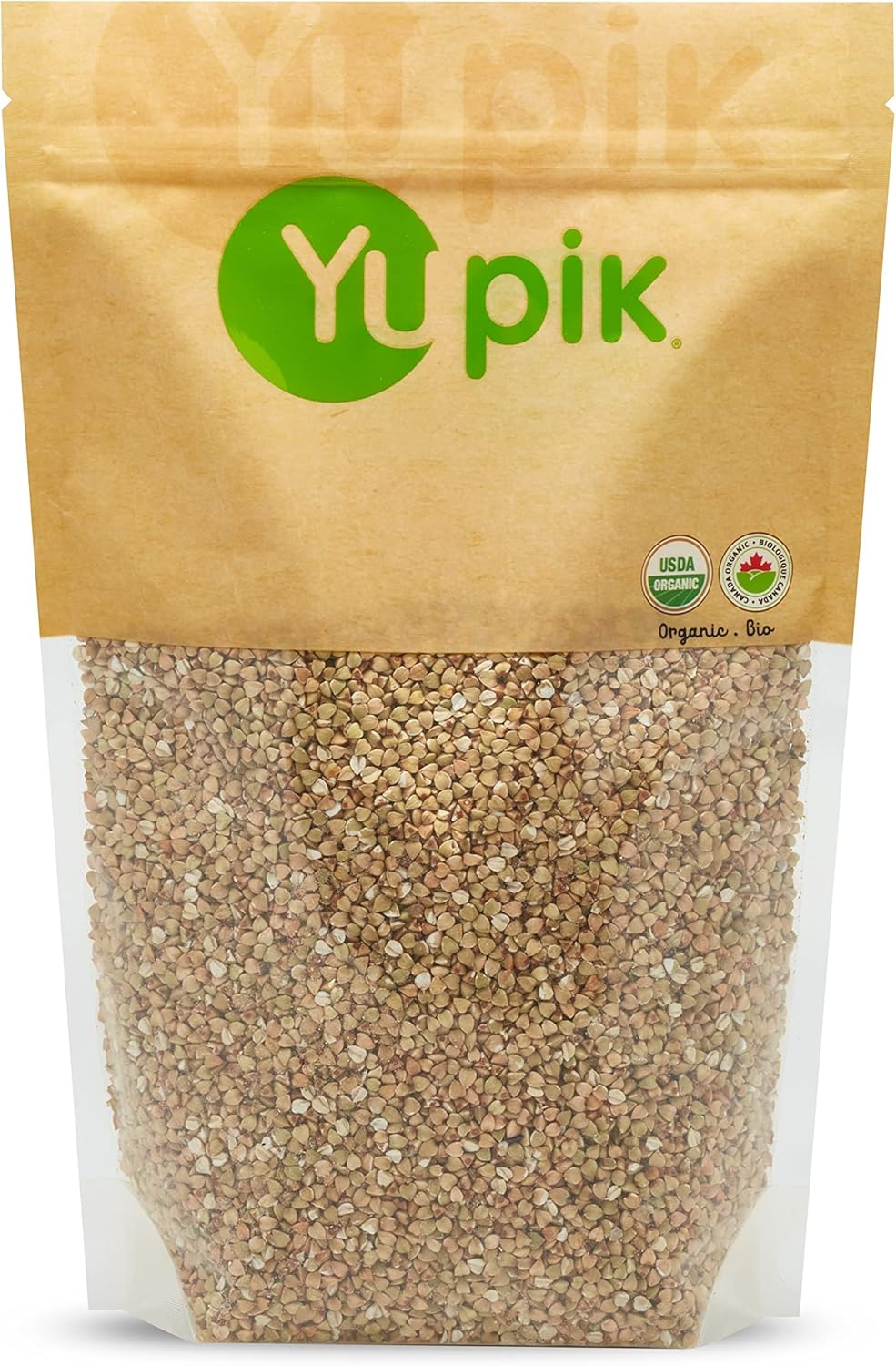 Yupik Organic White Buckwheat, Hulled, 2.2 lb (35.2 oz), Gluten-Free, Non-GMO, Kosher, Vegan, Whole Raw Groats, Kasha, Wheat-Free, Salt-Free, Plant-Based Protein, Source of Fiber, For Baking, Cooking