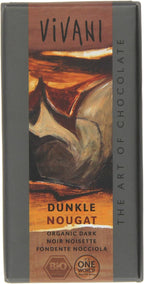 Vivani - Dunkle Nougat Chocolate Bar - 100g
