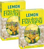 Les Anis de Flavigny Candy Mints, The French Mints, Vegan, Non-GMO, Made in France, Lemon Flavor, 40g Box, 2-Pack