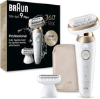 Braun Silk-épil 9 Flex Epilator, 360 Flex and Pivoting Head, Wet and Dry, Includes Shaver Head, Trimmer Comb, SES9-041 3D, Tinted Gold, Holiday Gifts for Women