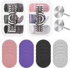 120 Pcs Sanding Paper Disc w/ 2 Metal Bit, 80/120/180/240 Grit Round Pedicure Replacement Sanding Discs for Electric Nail File Bits, Foot File Sandpaper Discs for Dead Skin Foot Callus Remover