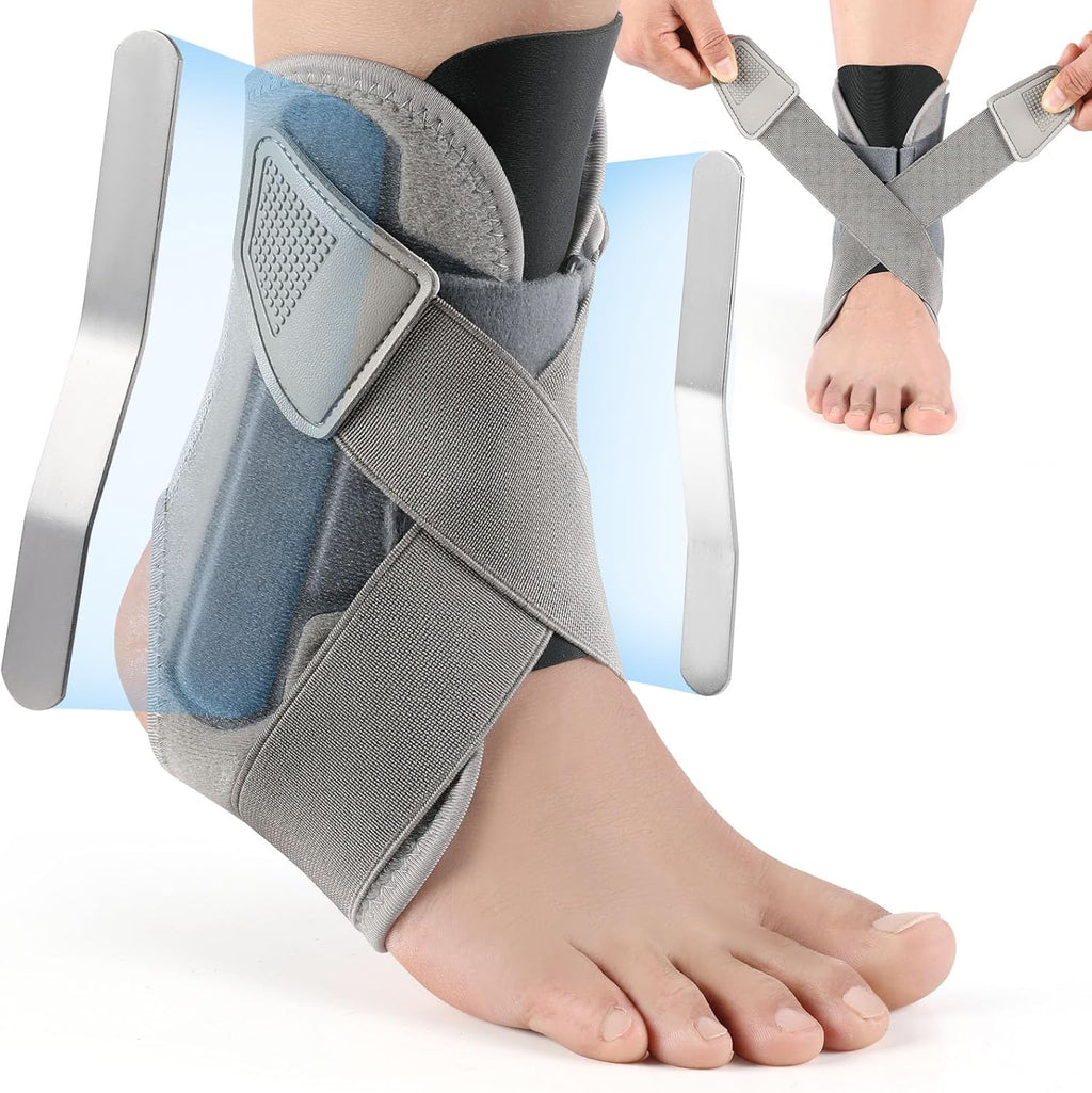 Adjustable Ankle Brace for Men & Women – Support for Sprained Ankle, Mild Sprains, Achilles & Sports | Lightweight Ankle Stabilizer for Injury Recovery & Active Lifestyles