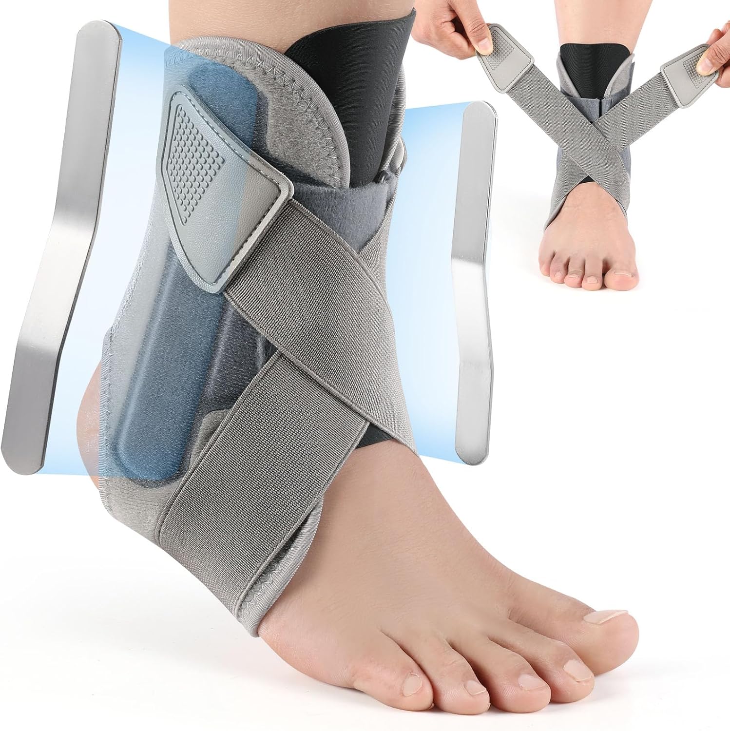 Adjustable Ankle Brace for Men & Women – Support for Sprained Ankle, Mild Sprains, Achilles & Sports | Lightweight Ankle Stabilizer for Injury Recovery & Active Lifestyles