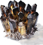 Natural Crystal Cluster Clear Quartz Mineral Crystal Cluster Cluster Healing Ornament Hue Reflection Feng Shui Home Decor (Tan)