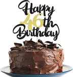 46th Happy Birthday cake topper happy birthday cake decoration 46th birthday party decoration gift plugin (46)