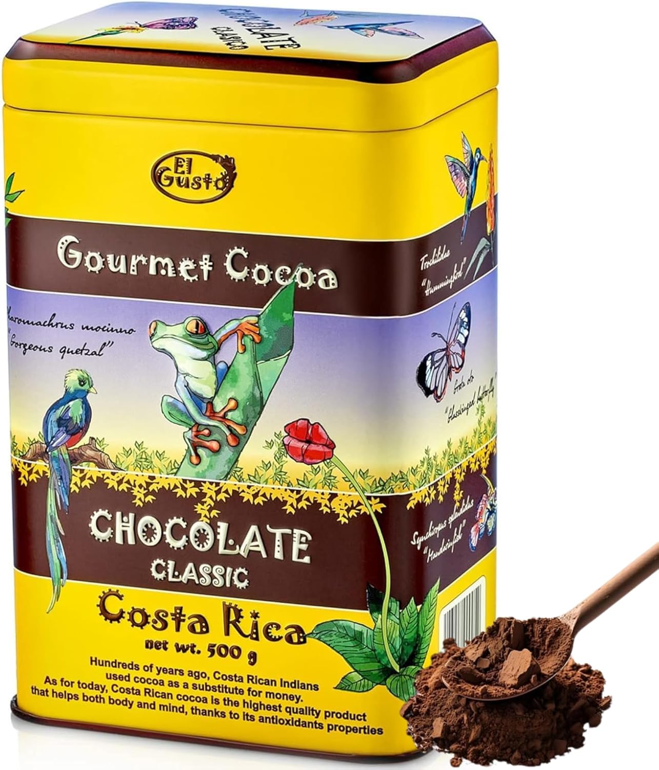 Gourmet Cocoa Powder - Rich Chocolate Flavor & High Flavanol Cacao - Ideal for Baking, Cold or Hot Chocolate Drinks - Natural, Vegan, Non-GMO, Costa Rica Origin, 1lb (30% Cocoa with Cane Sugar)