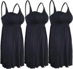 iloveSIA Nursing Gowns with Built-in Nursing Bra-3-Pack Breastfeeding Night gown-Comfort Soft for Labor Postpartum Hospital