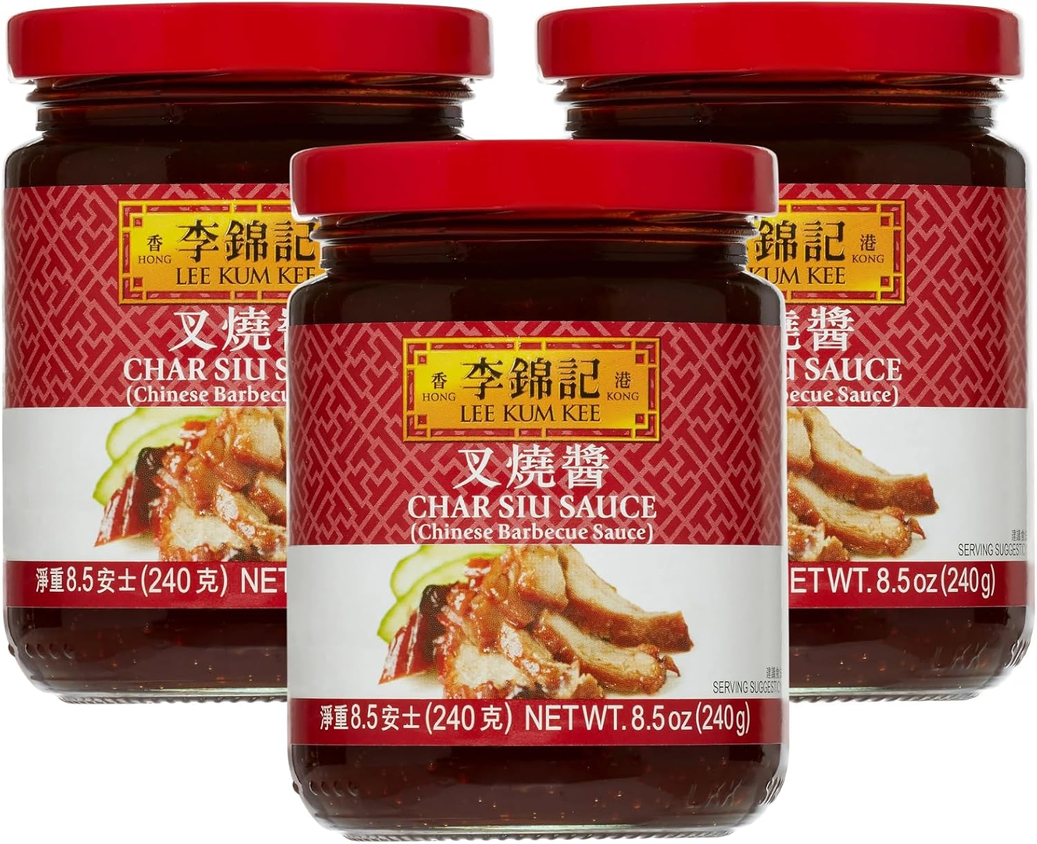 LKK Chinese Barbecue Sauce (Char Siu Sauce), 8.5 oz | Sweet & Savory Cantonese-Style BBQ Sauce for Pork, Chicken & Ribs [Pack of 3]