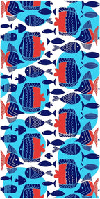 Maisonette 100% Cotton Beach Towels, Digitally Printed, Velour Woven, Ideal for Travel, Pool & Bath Towels, 350 GSM, 29.5"x59", Soft & Stylish Turkish Beach Towel for Kids, Salute Design