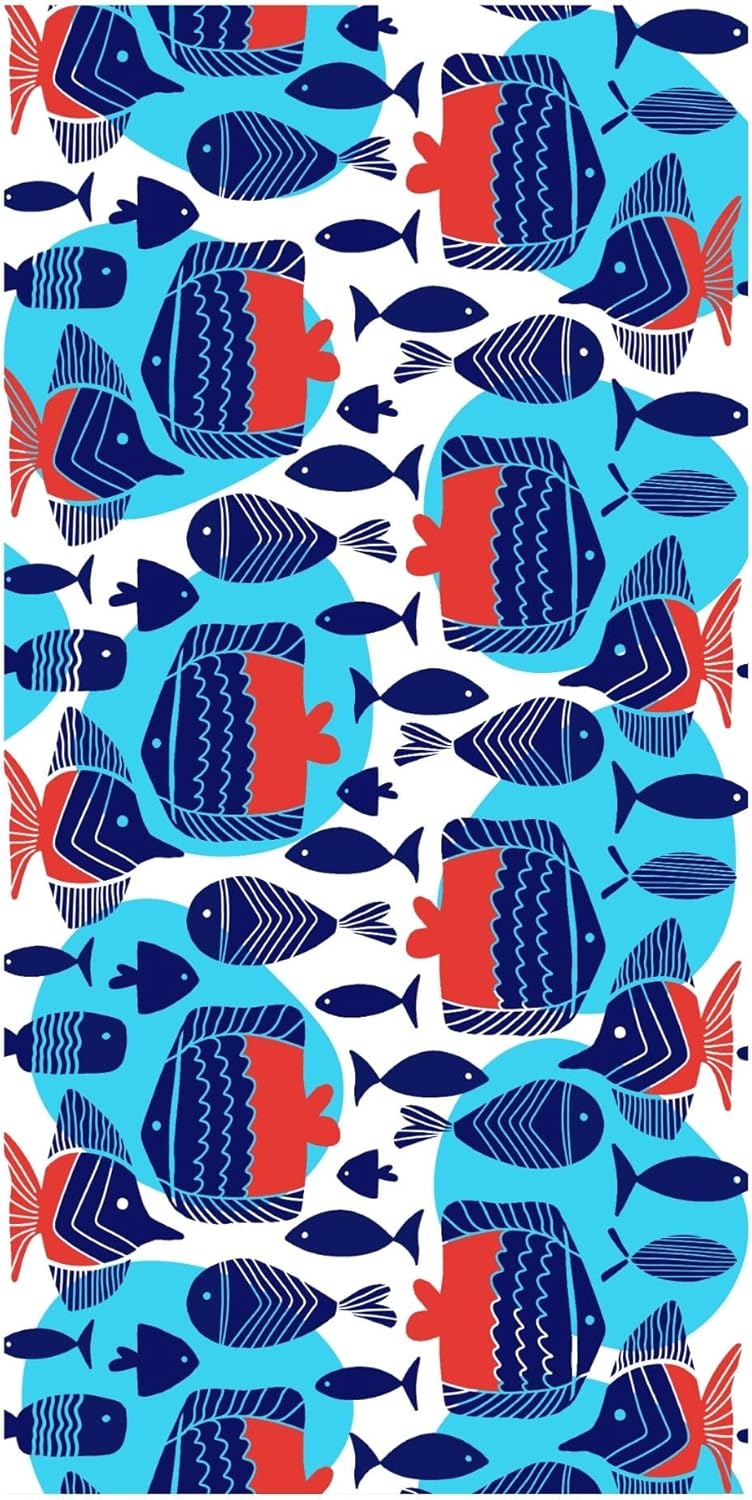 Maisonette 100% Cotton Beach Towels, Digitally Printed, Velour Woven, Ideal for Travel, Pool & Bath Towels, 350 GSM, 29.5"x59", Soft & Stylish Turkish Beach Towel for Kids, Salute Design