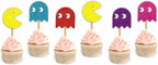 Pacmn Ghost Cupcake Toppers – Party Decorations, Gamer Birthday Supplies, Cake Picks, 80s Video Game Theme, DIY Printable or Precut Option