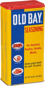 OLD BAY Seasoning, 16 oz - One 16 Ounce Fan-Favorite Tin Can of OLD BAY All-Purpose Seasoning with Unique Blend of 18 Spices and Herbs for Crabs, Shrimp, Poultry, Fries, and More