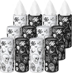 Fourluoo 12 Pack Skull Cylinder Tissues for Car Bulk Gothic Skeleton Round Cylinder Holder with 3 Ply Facial Tissues for Travel Home Bathroom Office Accessories