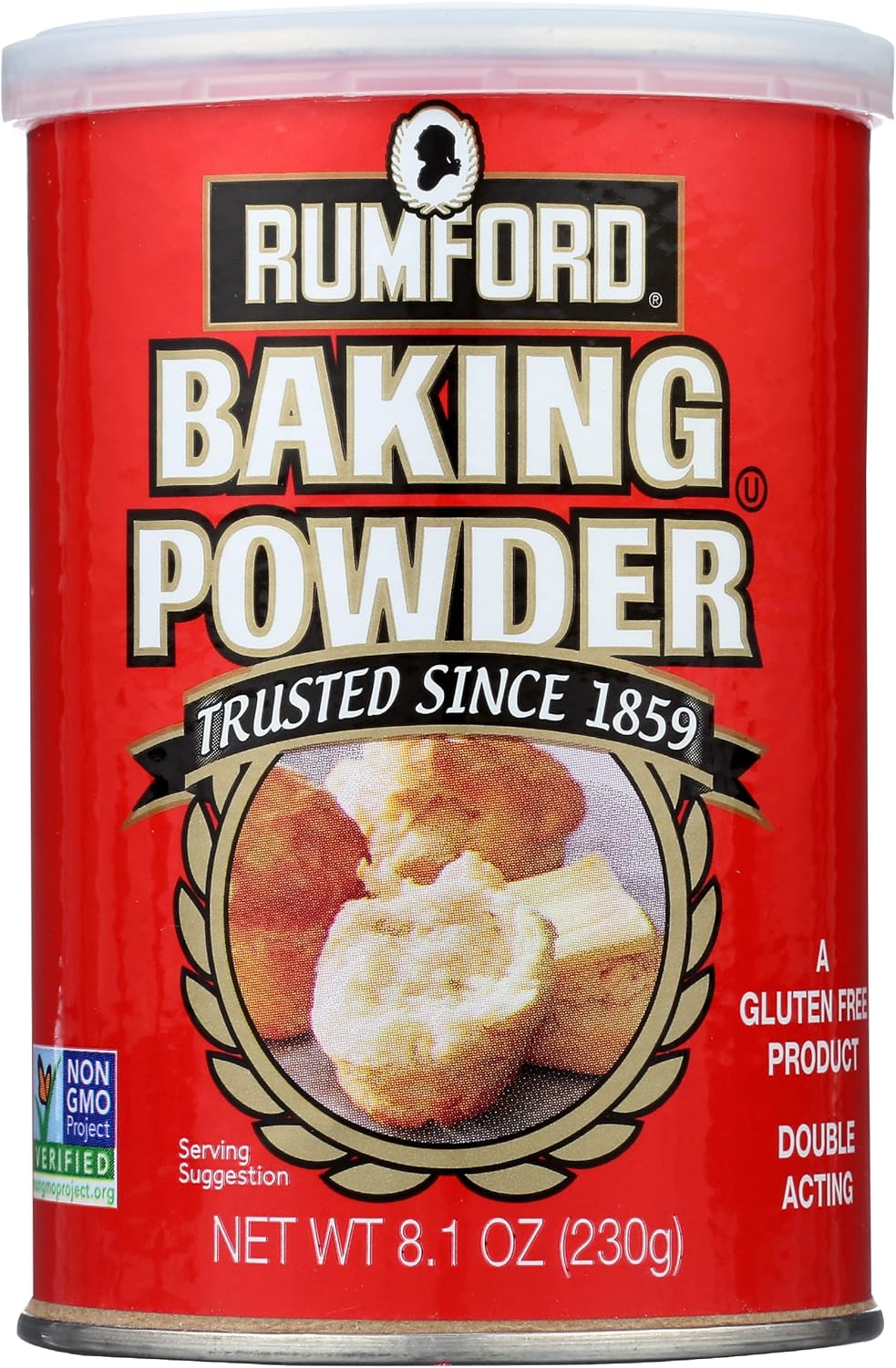 Rumford Baking Powder, Gluten Free, Non GMO, 8.1 Ounce (Pack of 12)
