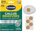 Dr. Scholl's CALLUS REMOVER Seal & Heal Bandage with Hydrogel Technology, 4ct // Removes Calluses Fast And Provides Cushioning Protection Against Shoe Pressure And Friction For All-Day Pain Relief