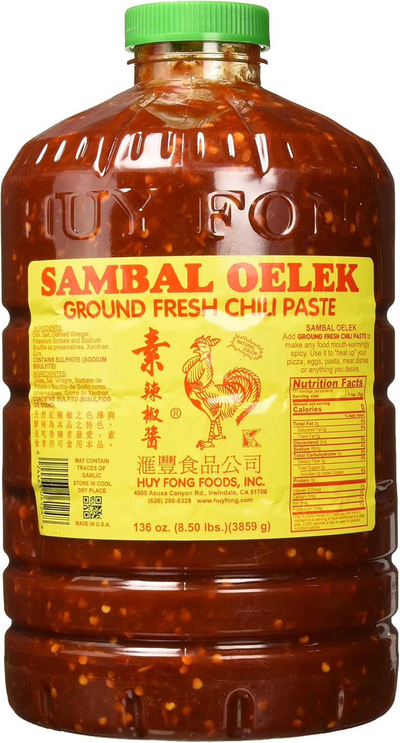 Huy Fong Sambal Oelek, 8.5 Pound ,Chili,136 Ounce