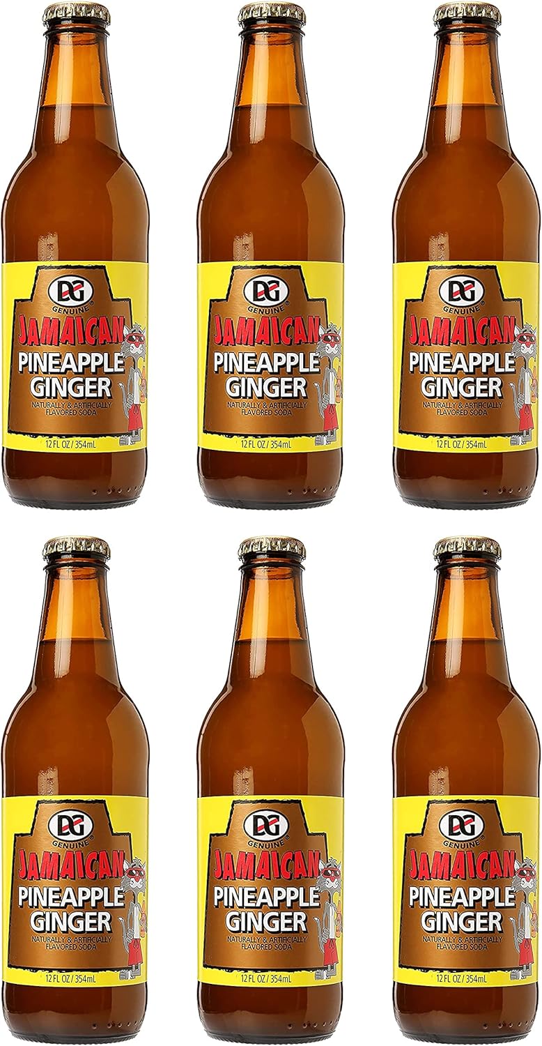 DG Genuine Jamaican Pineapple Ginger (6 Pack, Total of 72fl.oz)
