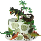 Dinosaur Cake Toppers with Dinosaur Eggs Leaves Trees Cake Decorations for Birthday Party Dinosaur Theme Party