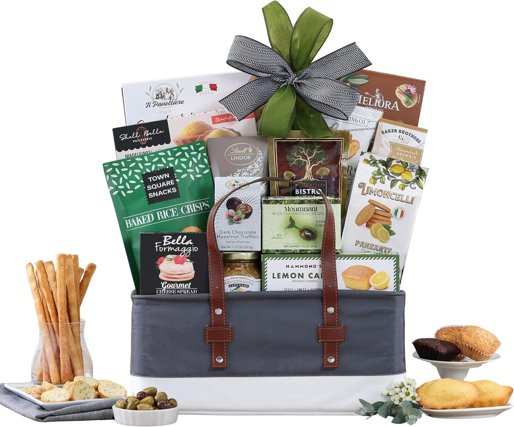 Wine Country Gift Baskets The Connoisseur Gourmet Gift Basket Food Gift Basket for Families College Students Appreciation Thank You Congratulations Get Well Soon Care Package