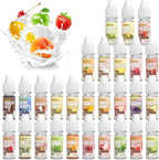 Food Flavoring Oil, 28 Flavors Candy Flavoring, Concentrate Imitation Flavor Extract for Baking, Lip Gloss, Drinks, Cooking, Soap - Water & Oil Soluble - .25 Fl Oz (6 ml) Bottles