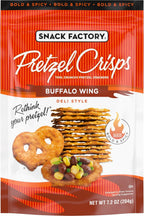 Snack Factory Buffalo Wing Pretzel Crisps, Non-GMO, 7.2 OZ Resealable Bag