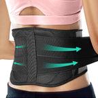 AllyFlex Sports® Lightweight Back Brace for Men & Women Under Uniform, Dual Medical 3D Lumbar Pads for Lower Back Pain Relief, Breathable Mesh with Adjustable Stapes for Back Stress - M