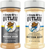 Dan-O's Outlaw Seasoning 2 Bottle Combo- Butter Dust & Butter Steak Seasoning