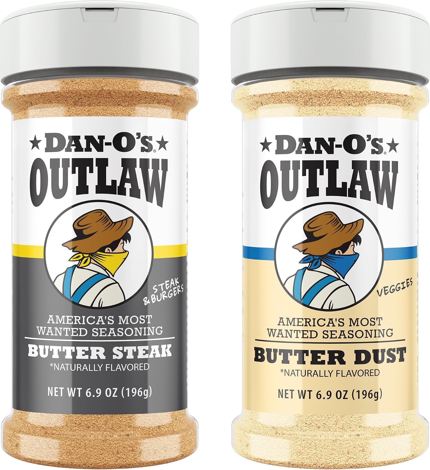 Dan-O's Outlaw Seasoning 2 Bottle Combo- Butter Dust & Butter Steak Seasoning