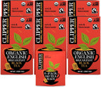 Clipper Tea, English Breakfast, Fairtrade, Organic, Plant-Based, Caffeinated British Tea, 6 Pack, 120 Unbleached Tea Bags