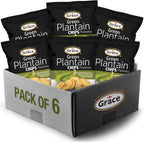 Grace Green Plantain Chips 2.5oz - 6 Pack - Jamaican Gluten Free Banana Chips - Platanitos - Non-GMO & No Trans Fat