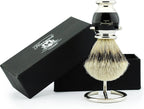Haryali London Synthetic Silver Tip Badger Hair Shaving Brush with Brush Stand/Holder