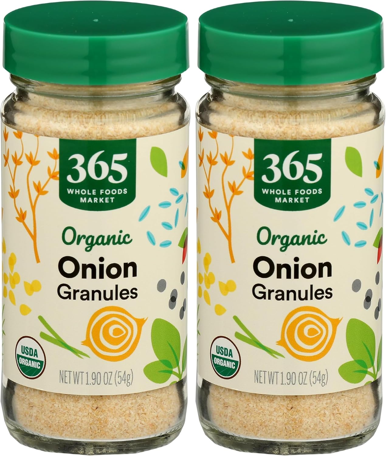 365 by Whole Foods Market, Onion Granules Organic, 1.9 Ounce (Pack of 2)