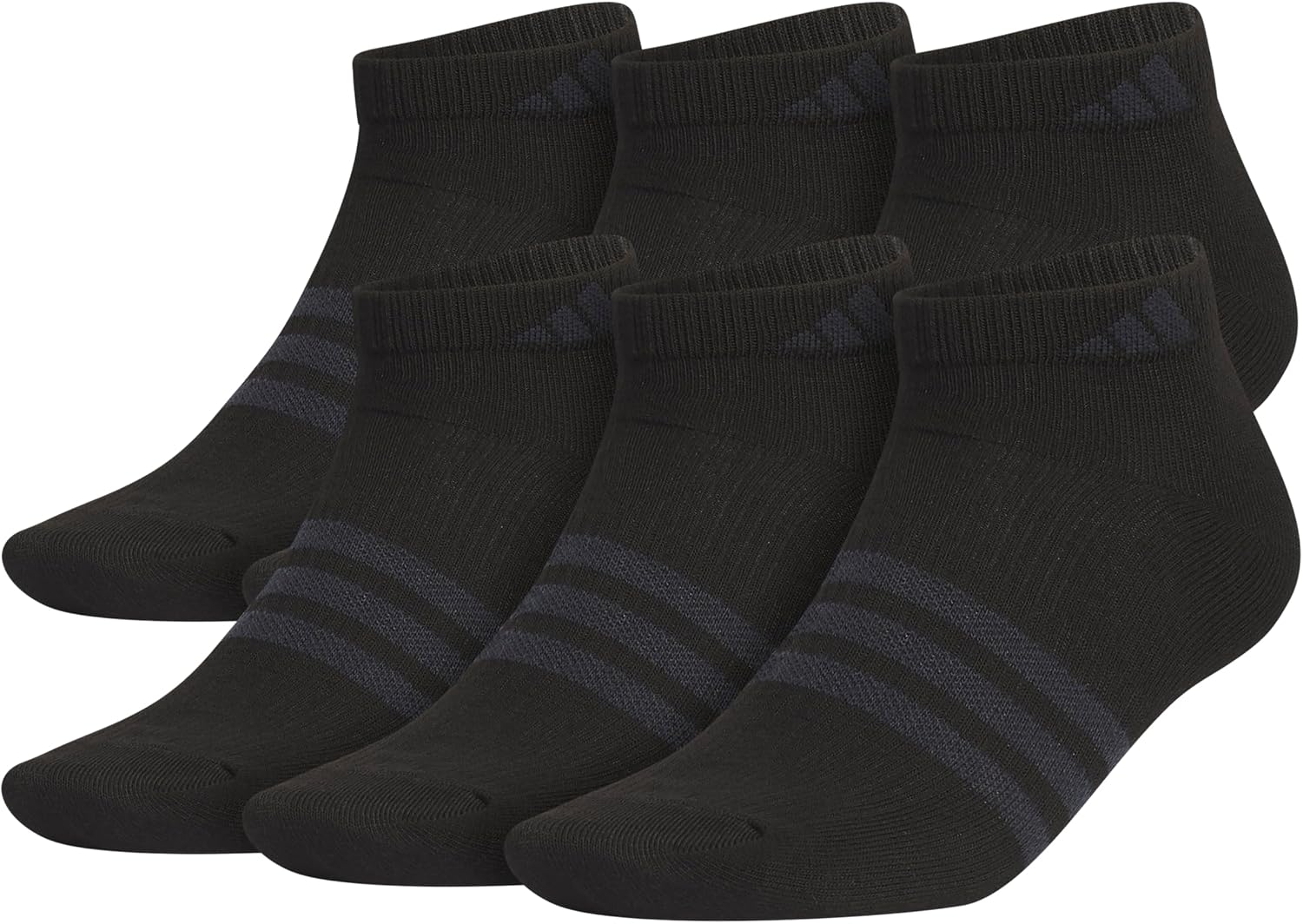 adidas Men's Superlite Low Cut Ankle Socks (6 Pairs) Lightweight & Breathable
