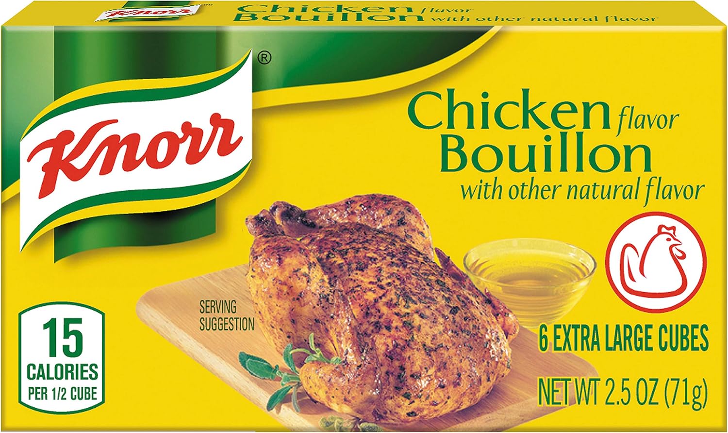 Knorr Cube Bouillon, Chicken, 6 Extra Large Cubes, 2.5 oz