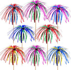 BLUE TOP Cocktail Picks Wood Foil Firework Cake Picks 9 Inch 100 PCS,Cupcake Toppers for Cakes Decoration, Children's Day, Party Suppliers,July 4th,Olymplic Games Celebration Party