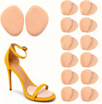 Cuffbow Metatarsal Pads for Women Men, 12 Pairs Ball of Foot Cushions, Soft Foam Adhesive Forefoot Pads for Metatarsalgia Pain Relief, Comfort Shoe Inserts for Walk Standing Working High Heels