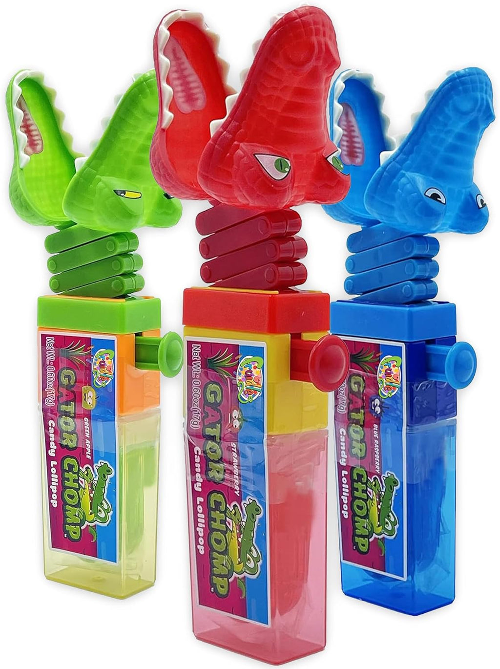 Kidsmania Gator Chomp Lollipop Suckers, Set of 3, Perfect for Birthday Parties, Field Trips, Road Trips, and More!
