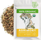 USDA Organic Agrimony Herb (3oz.) - Agrimonia eupatoria – Dried Agrimoney Loose Leaf Tea – Traditional Digestive Herbal Tea – Product of Ukraine