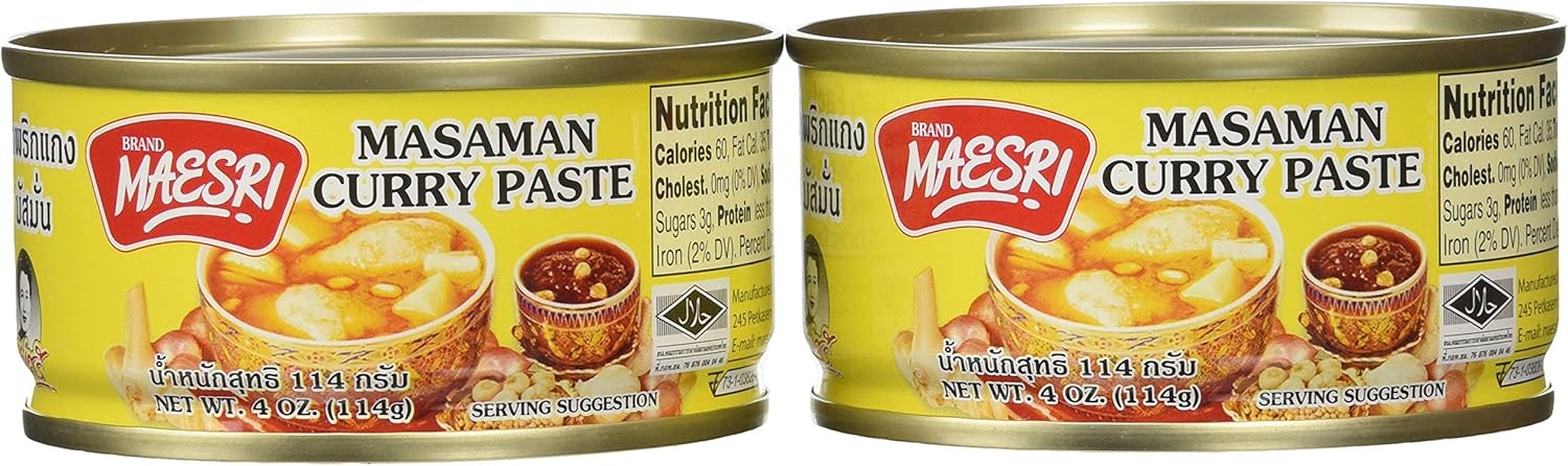 Maesri Thai masaman curry - 4 oz x 2 cans - PACK OF 2