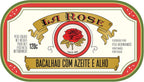 La Rose from Portugal - Gourmet Canned Codfish with Olive oil and Garlic - 4.23oz / 120gr (Pack of 5 cans)